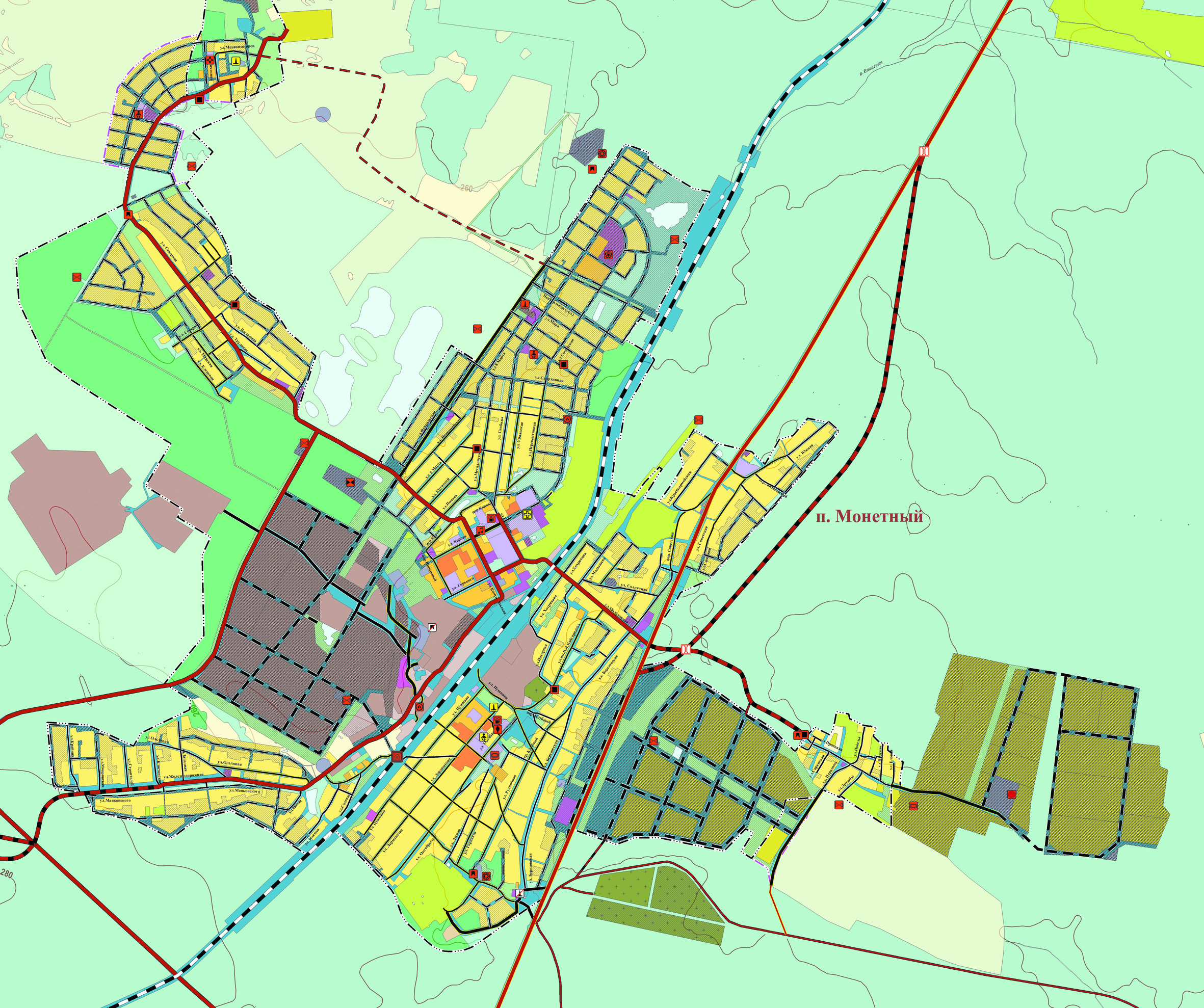 Карта березовского городского округа