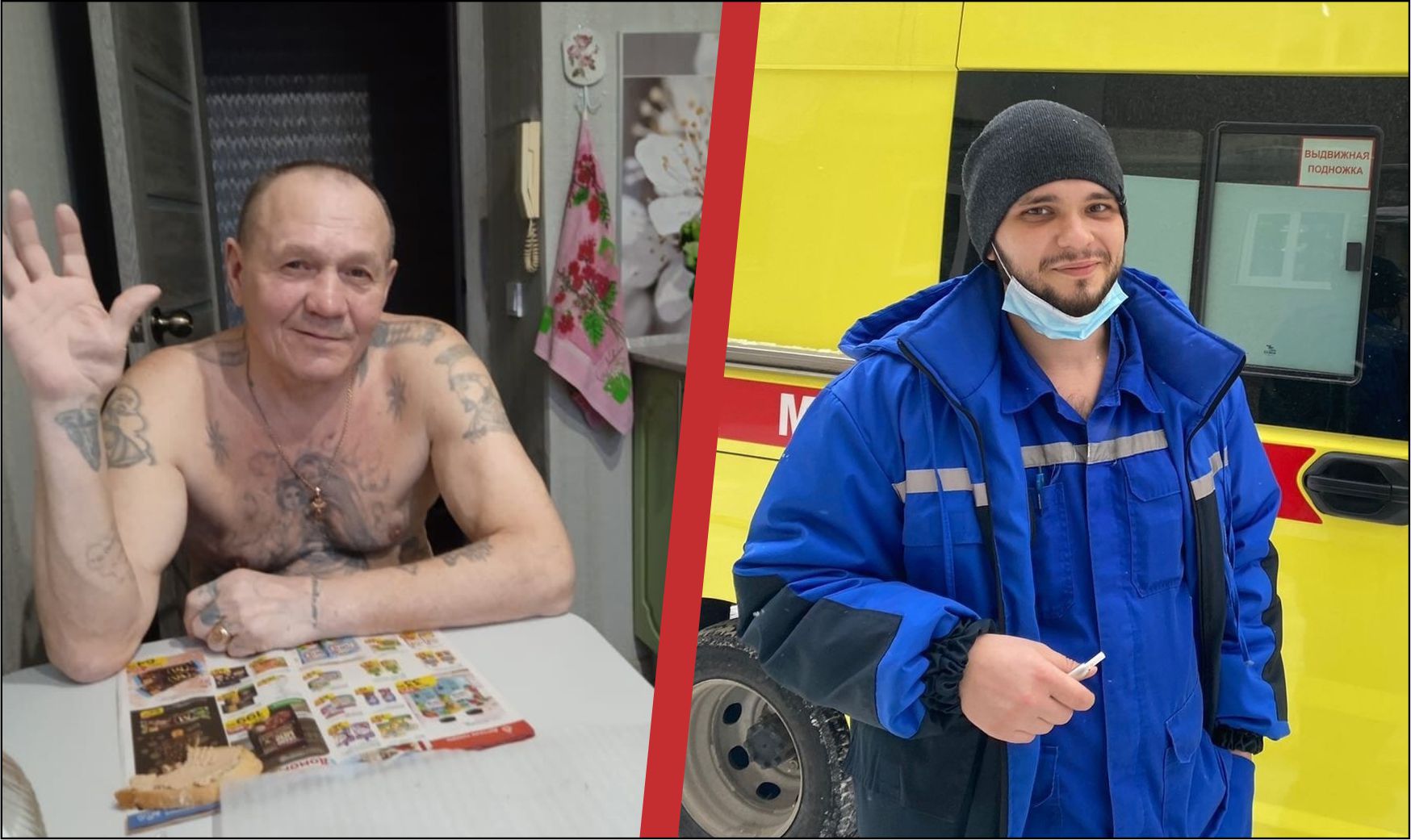 Геннадий Казаков (слева), обвиняемый в убийстве из хулиганских побуждений медбрата Степана Шабурова (справа) / Фото со страниц в соцсетях