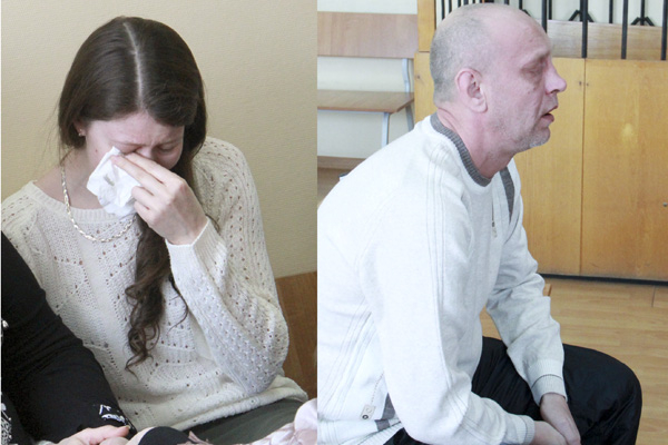 Осужденные после оглашения вердикта в зале Берёзовского городского суда